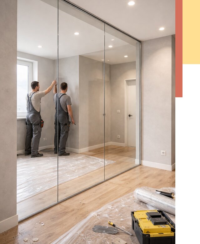 Безрамные стеклянные перегородки в Нерюнгри — монтаж от 10317 руб. | ОТДЕЛОЧНИК-Нрю