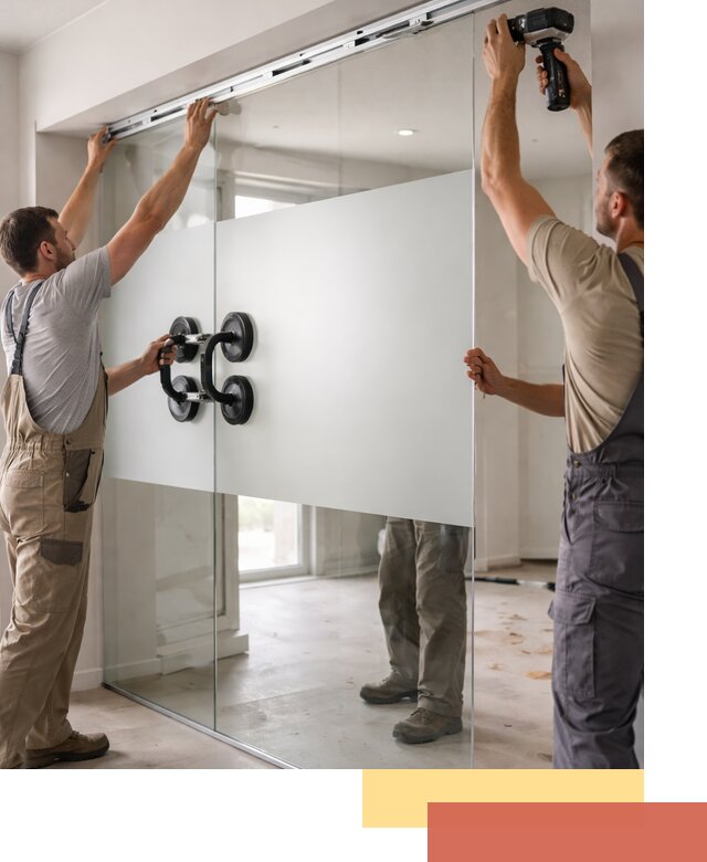 Матовые стеклянные перегородки под ключ в Нерюнгри