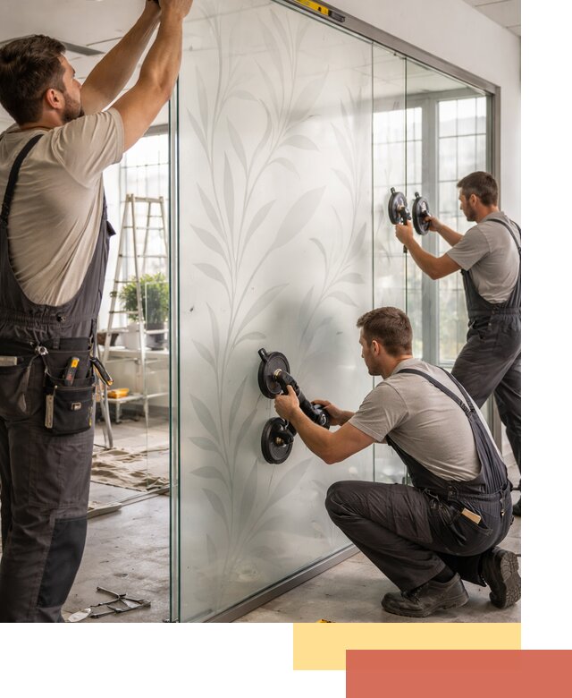 Стеклянные перегородки с рисунком на заказ в Нерюнгри