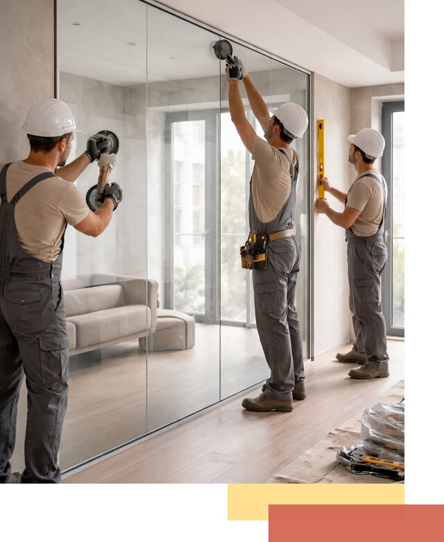 Перегородки из закаленного стекла в Нерюнгри для офисов и квартир