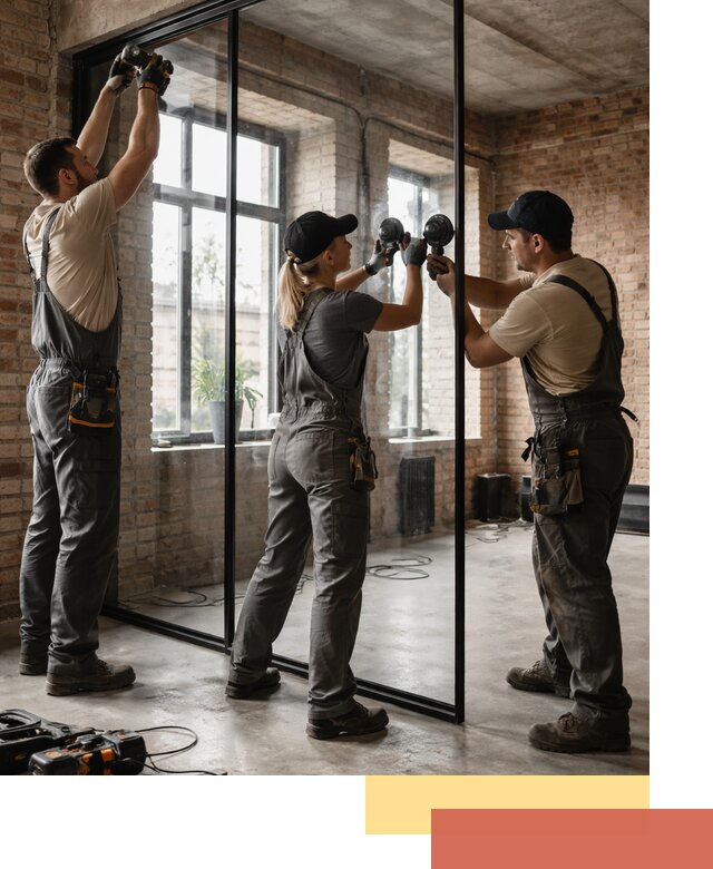 Стеклянные перегородки лофт — изготовление и монтаж в Нерюнгри