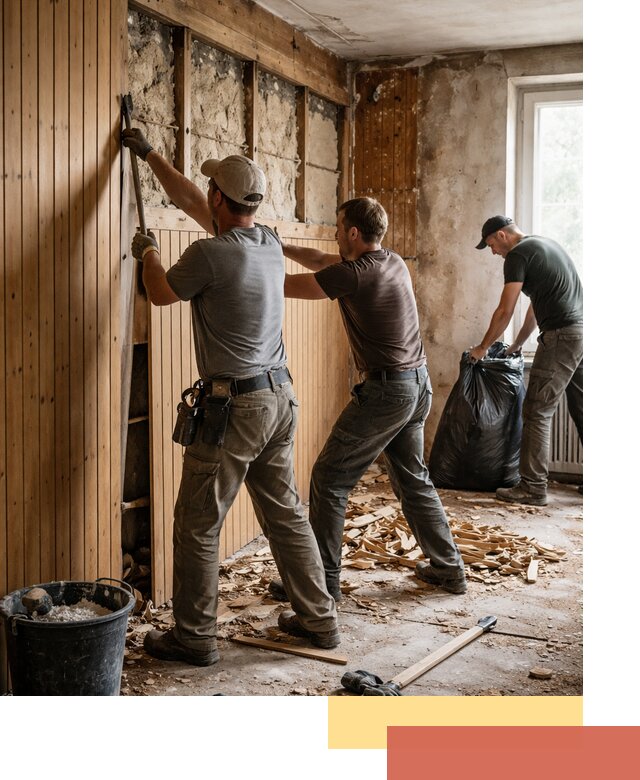 Демонтаж вагонки и вывоз материалов в Нерюнгри