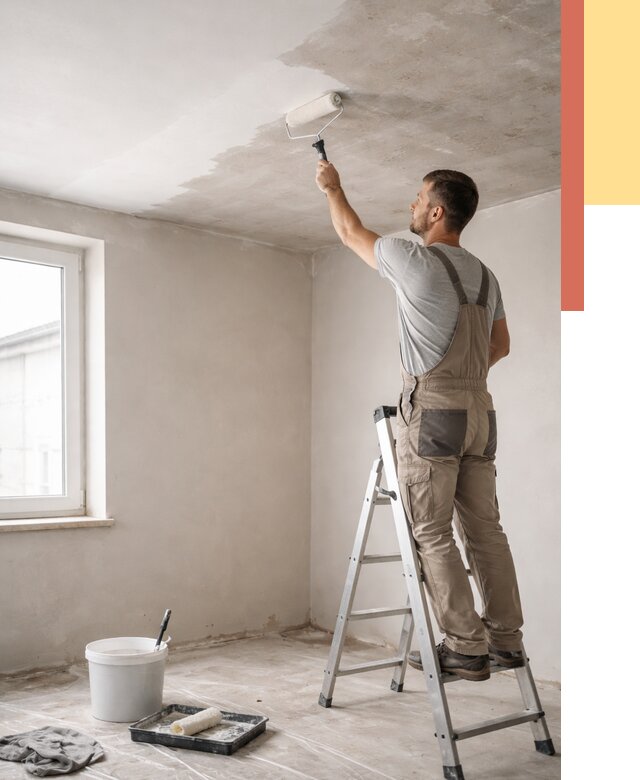 Грунтовка потолка в Нерюнгри от 2715 руб. — быстро и недорого | ОТДЕЛОЧНИК-Нрю