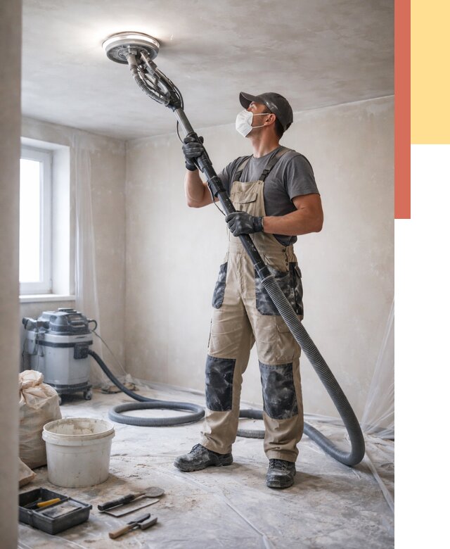 Шлифовка потолка в Нерюнгри от 3801 руб. — услуги шлифования потолка | ОТДЕЛОЧНИК-Нрю