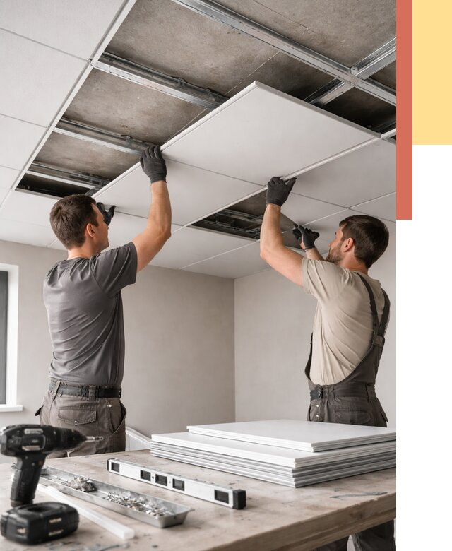 Монтаж кассетного потолка в Нерюнгри от 4887 руб/м2 — установка и сборка | ОТДЕЛОЧНИК-Нрю