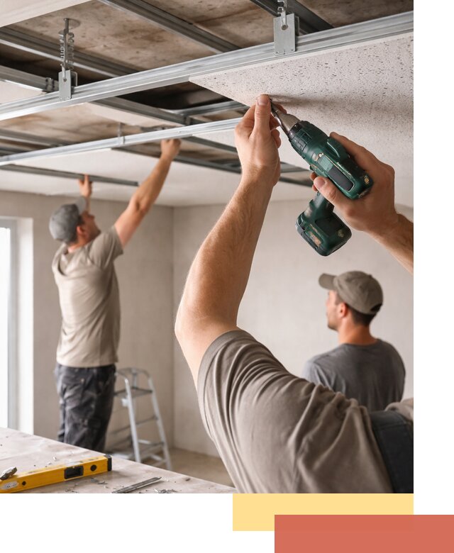 Монтаж акустического потолка в Нерюнгри под ключ