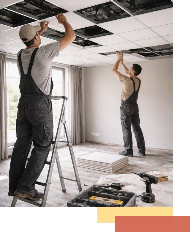 Замена плит подвесного потолка в Нерюнгри быстро и качественно