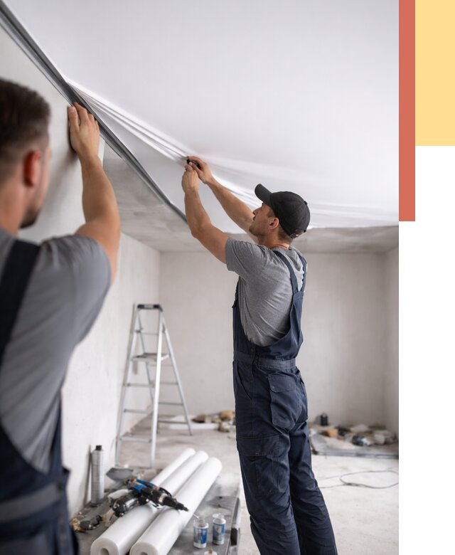 Монтаж матового натяжного потолка в Нерюнгри от 4887 руб./м² — быстро и недорого | ОТДЕЛОЧНИК-Нрю