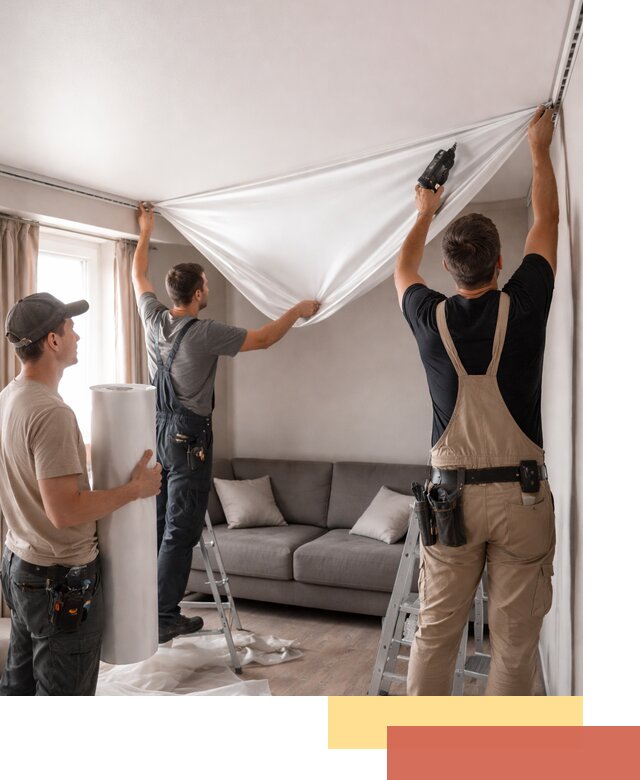 Монтаж сатинового натяжного потолка в Нерюнгри качественно и быстро