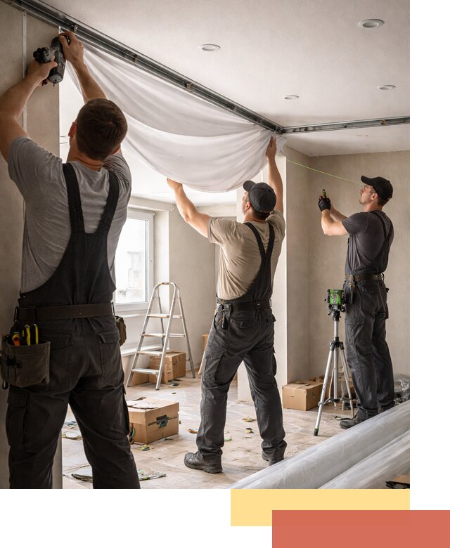 Монтаж парящего натяжного потолка под ключ в Нерюнгри