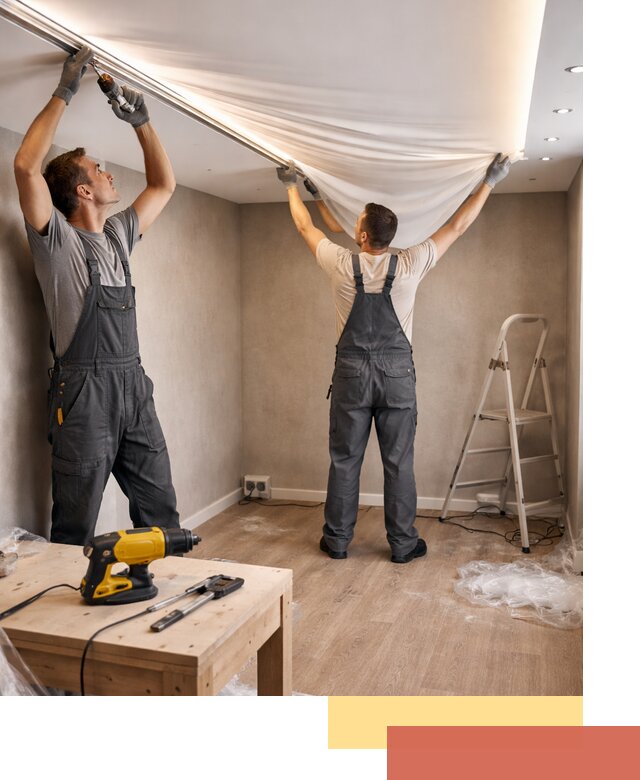 Монтаж натяжного потолка с подсветкой в Нерюнгри цена и сроки