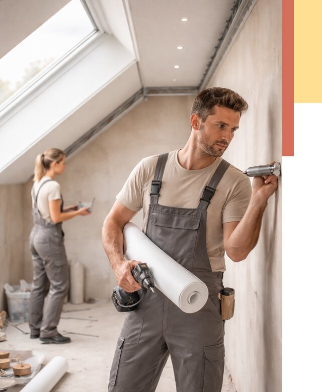 Монтаж натяжного потолка на мансарде в Нерюнгри от 3801 руб. | ОТДЕЛОЧНИК-Нрю