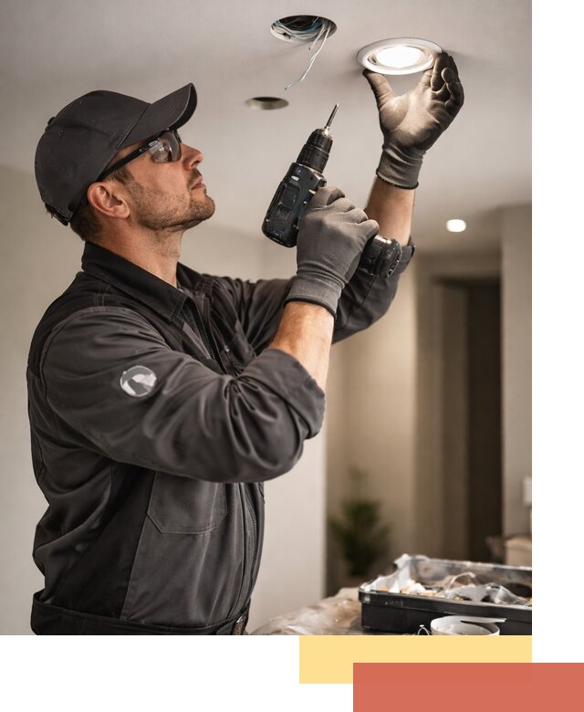 Установка точечных светильников в натяжной потолок в Нерюнгри