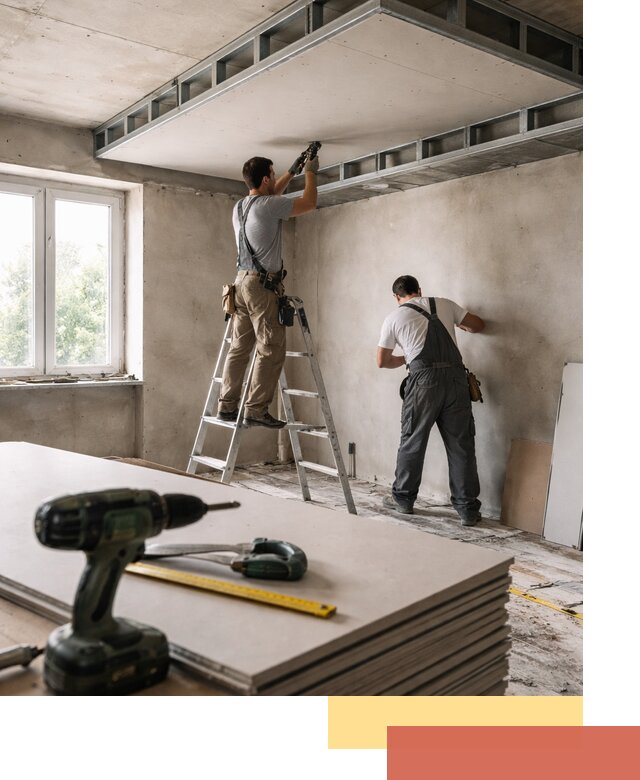 Двухуровневый потолок из гипсокартона в Нерюнгри