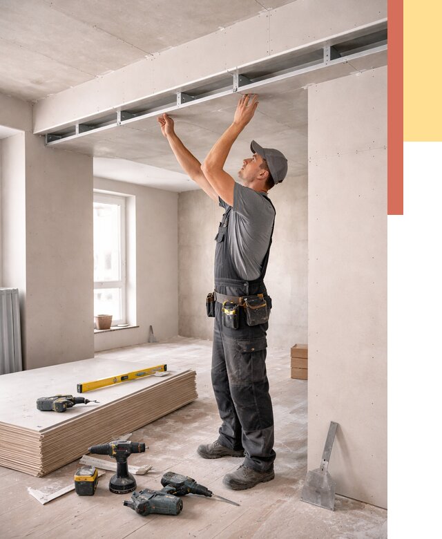 Потолок из гипсокартона с нишей в Нерюнгри от 1358 руб. под ключ | ОТДЕЛОЧНИК-Нрю