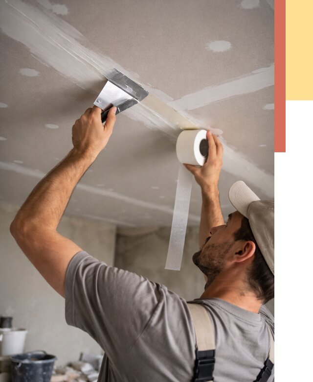 Обработка швов потолка ГКЛ в Нерюнгри от 8145 руб. под ключ | ОТДЕЛОЧНИК-Нрю