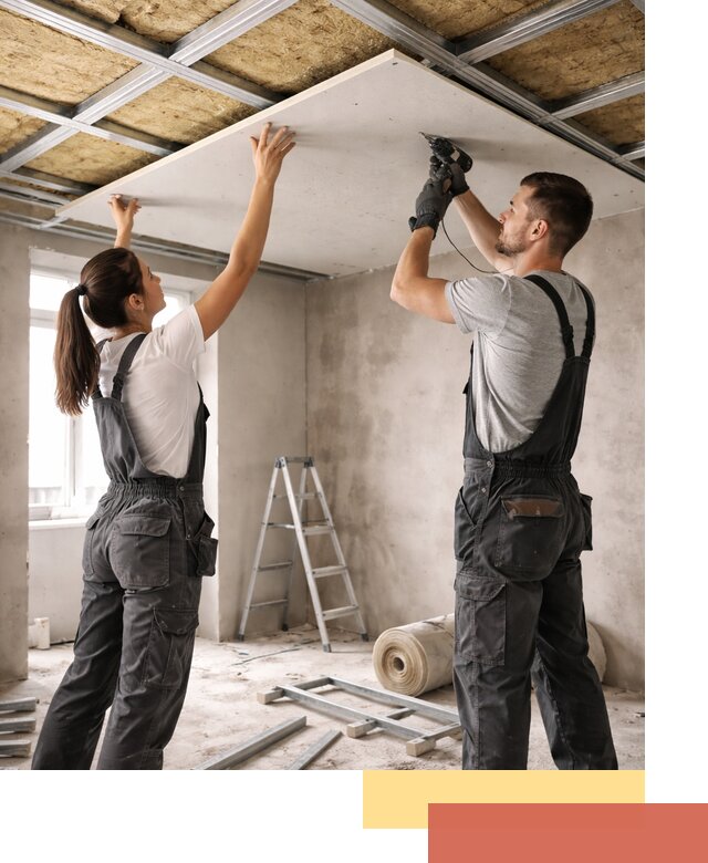 Звукоизоляция потолка из ГКЛ в Нерюнгри профессионально и надежно