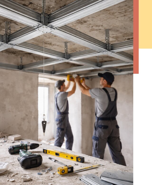 Монтаж каркаса потолка из профиля в Нерюнгри от 4887 руб. — услуги ОТДЕЛОЧНИК-Нрю