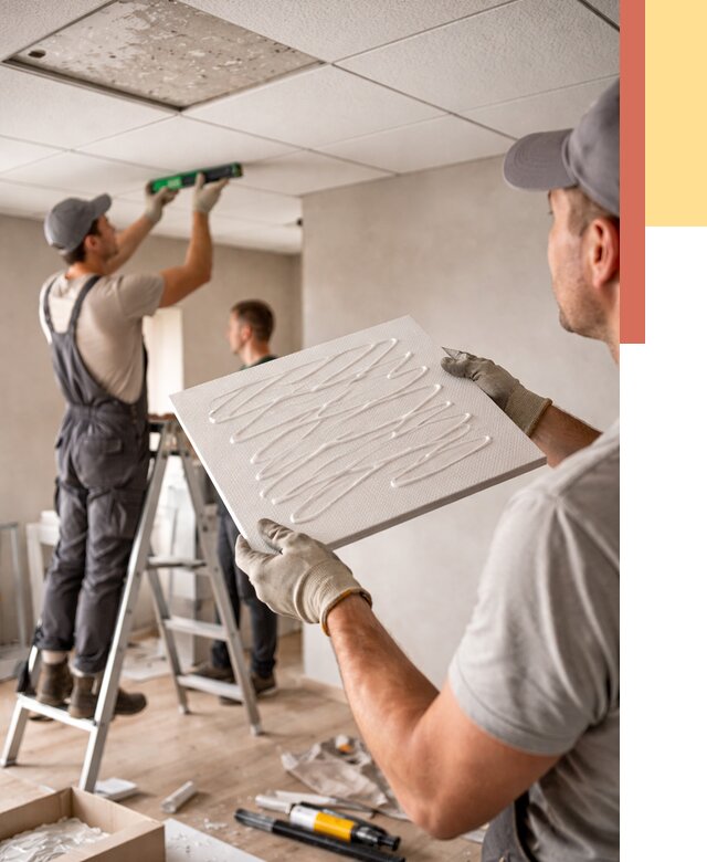 Монтаж потолочной плитки в Нерюнгри от 4887 руб. — быстро и недорого | ОТДЕЛОЧНИК-Нрю