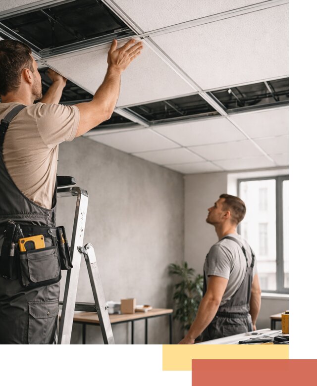 Монтаж потолочной плитки в Нерюнгри качественно и в срок