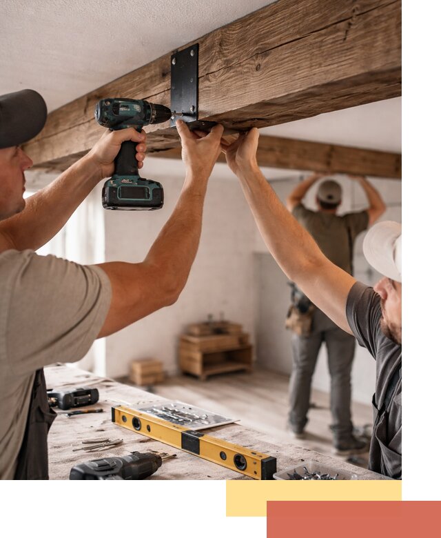 Монтаж декоративных потолочных балок в Нерюнгри