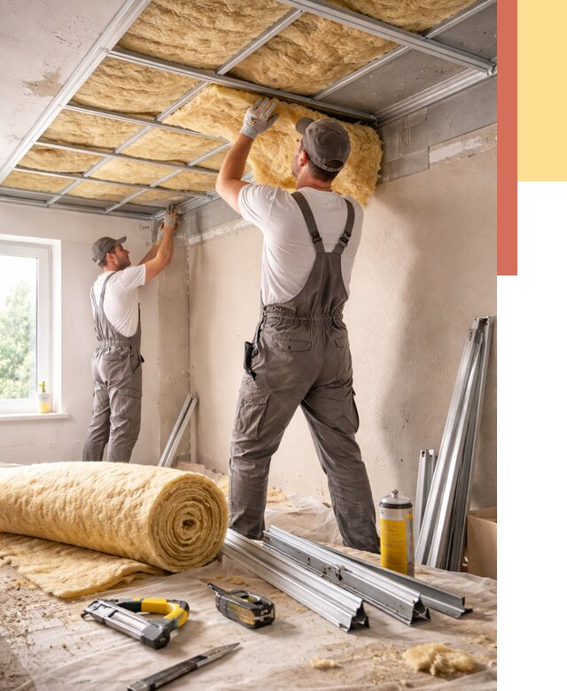 Утепление потолка в Нерюнгри от 7819 руб/м2 — недорого, быстро, под ключ | ОТДЕЛОЧНИК-Нрю