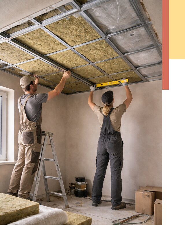 Шумоизоляция потолка в Нерюнгри от 1358 руб. под ключ — услуги ОТДЕЛОЧНИК-Нрю