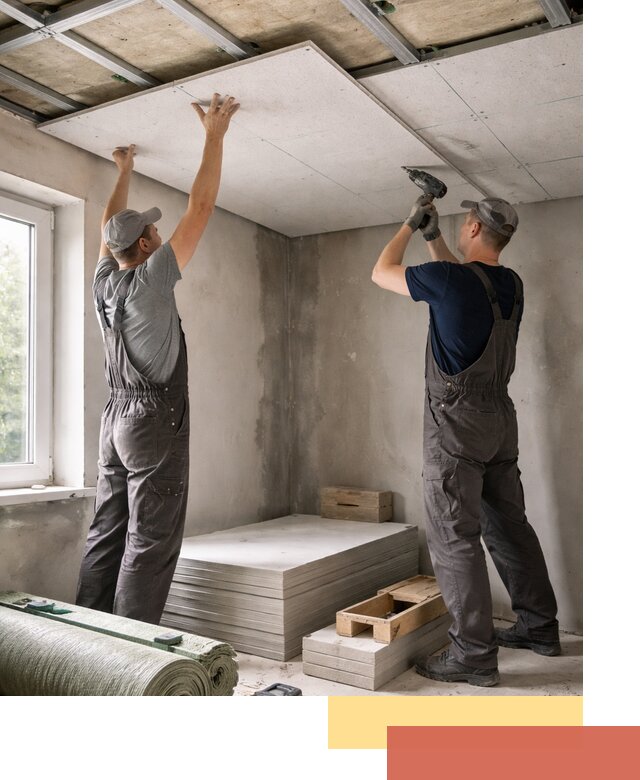 Шумоизоляция потолка панелями ЗИПС в Нерюнгри